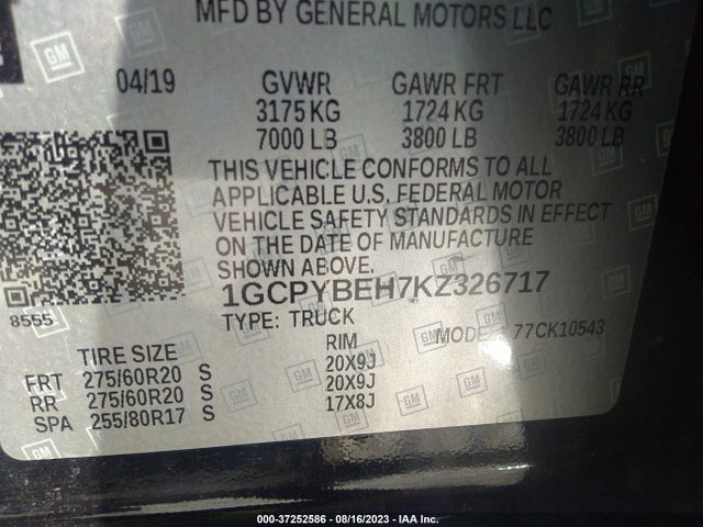 Chevrolet Silverado 1500 Custom 2019 1GCPYBEH7KZ326717 Image 9