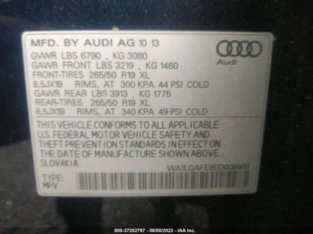 WA1LGAFE9ED008903 Audi Q7 3.0t Premium Plus