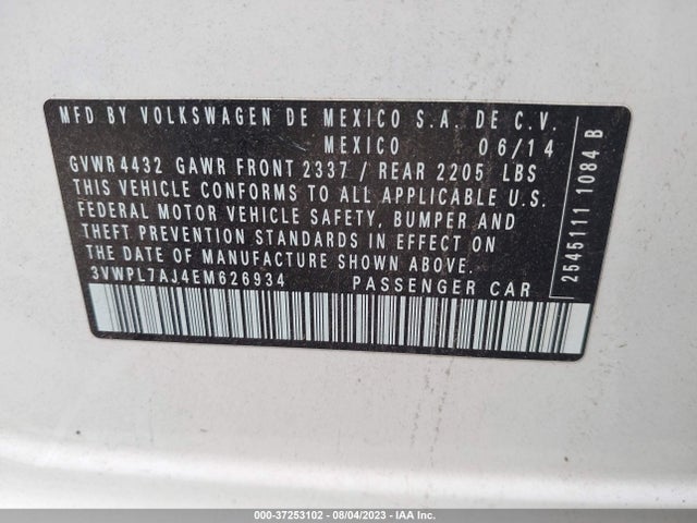3VWPL7AJ4EM626934 Volkswagen Jetta Sportwagen Tdi W/sunroof & Nav