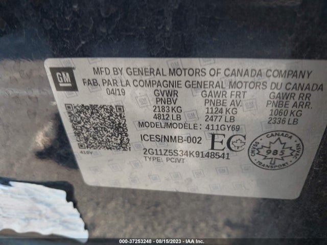 Chevrolet IMPALA LT 2019 2G11Z5S34K9148541 Image 15