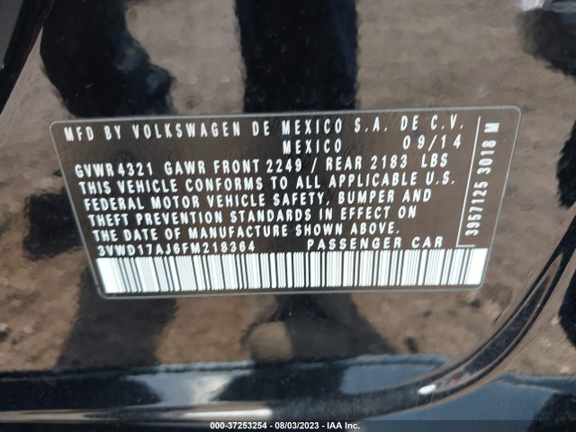 3VWD17AJ6FM218364 Volkswagen Jetta Sedan 1.8t Se