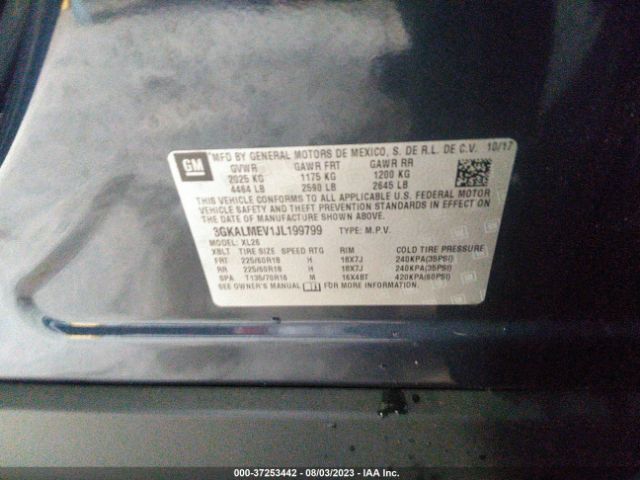 3GKALMEV1JL199799 GMC Terrain Sle