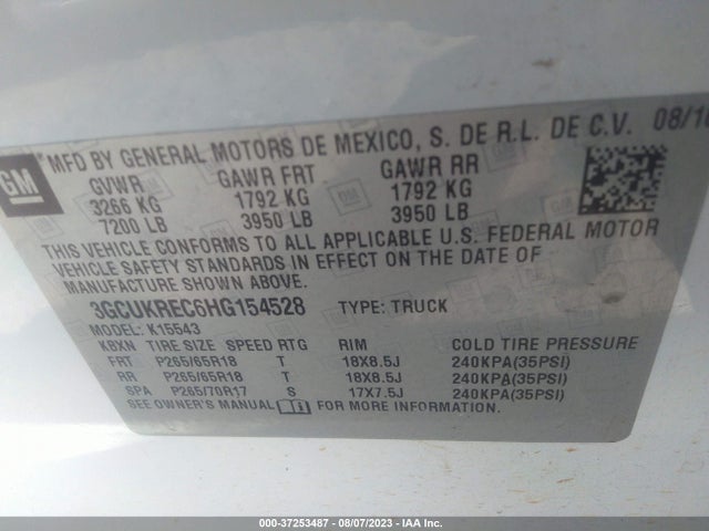 Chevrolet Silverado 1500 Lt 2017 3GCUKREC6HG154528 Image 9