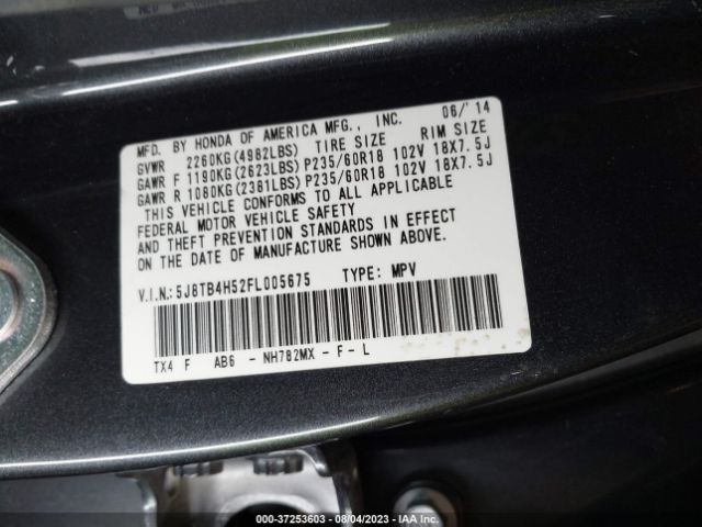 5J8TB4H52FL005675 Acura Rdx Tech Pkg