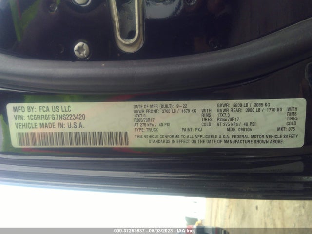 RAM 1500 Classic Tradesman 2022 1C6RR6FG7NS223420 Image 9