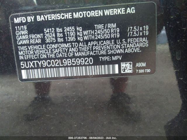 5UXTY9C02L9B59920 BMW X3 M40i
