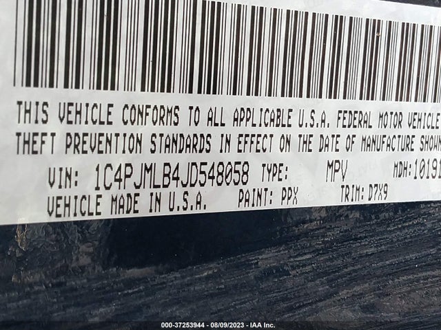 1C4PJMLB4JD548058 Jeep Cherokee Latitude Plus 4x4