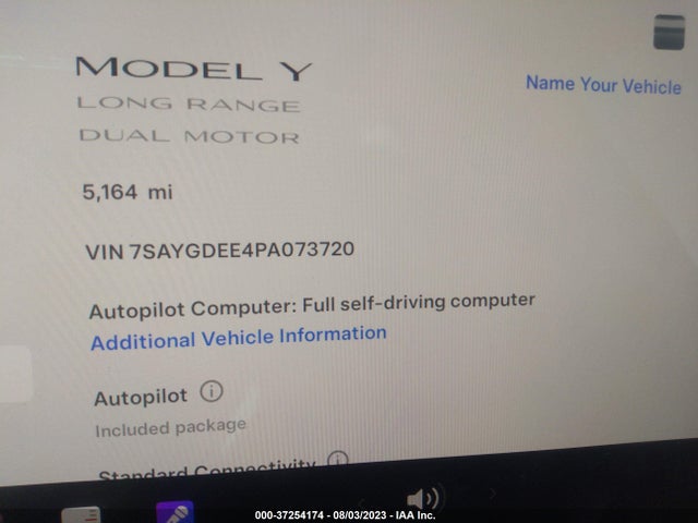 Tesla Model Y Long Range 2023 7SAYGDEE4PA073720 Image 7
