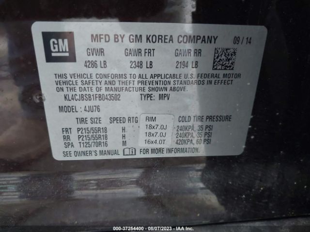 KL4CJBSB1FB043502 Buick Encore Convenience