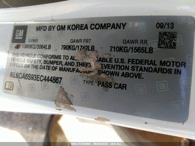 Chevrolet SPARK LS 2014 KL8CA6S93EC444867 Image 9