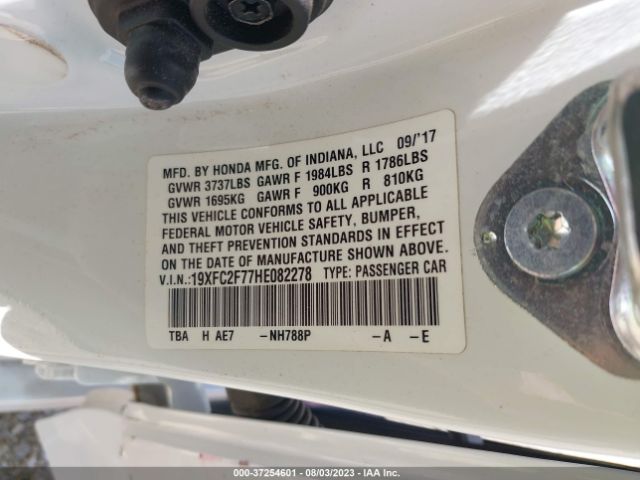19XFC2F77HE082278 Honda Civic Sedan Ex