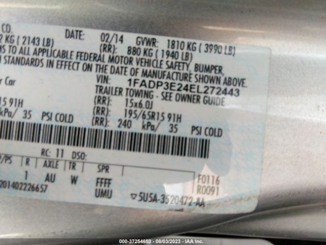 1FADP3E24EL272443 Ford FOCUS S