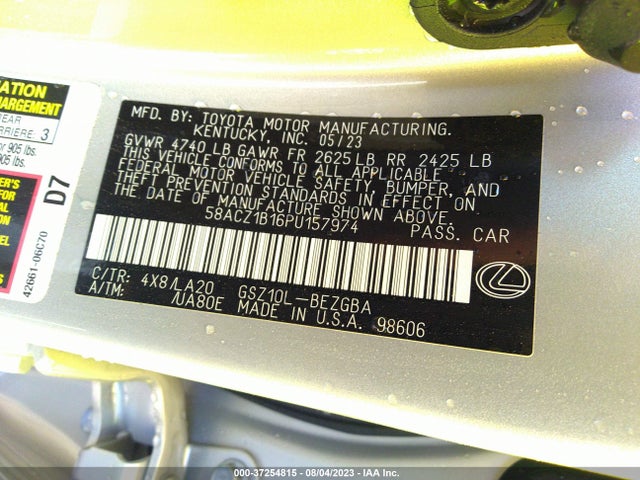 2023 Lexus ES, VIN: 58ACZ1B16PU157974