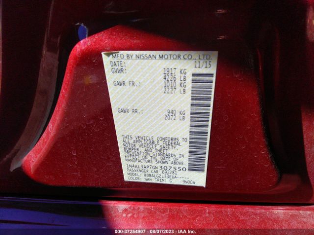 1N4AL3AP7GN307550 Nissan ALTIMA 2.5