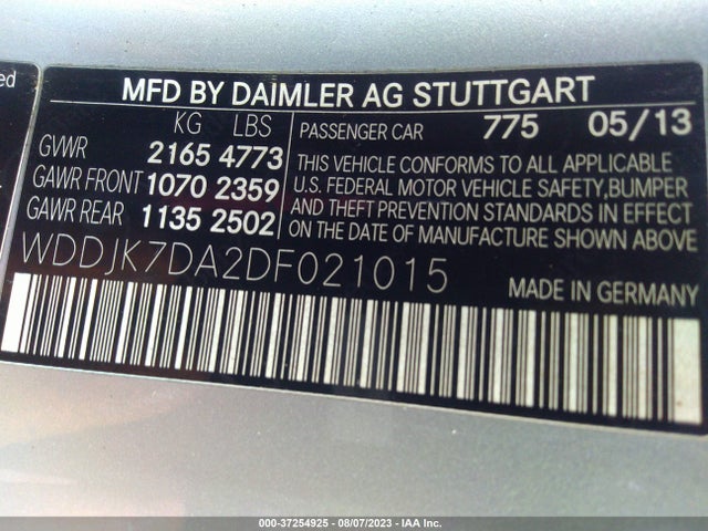 Продажа на аукционе авто 2013 Mercedes-benz Sl-class Sl 550, vin: WDDJK7DA2DF021015, номер лота: 37254925