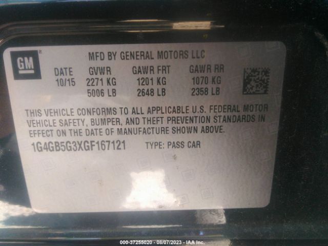 1G4GB5G3XGF167121 Buick Lacrosse Leather