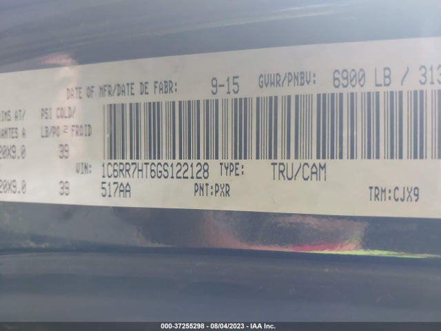 1C6RR7HT6GS122128 RAM 1500 Sport