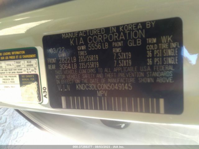 KNDC3DLC0N5049145 KIA Ev6 Wind