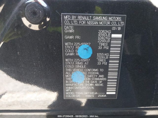 KNMAT2MT6JP572176 Nissan ROGUE SV