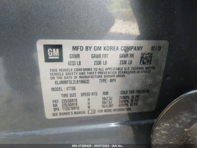 KL4MMFSL2LB106632 Buick Encore Gx Essence