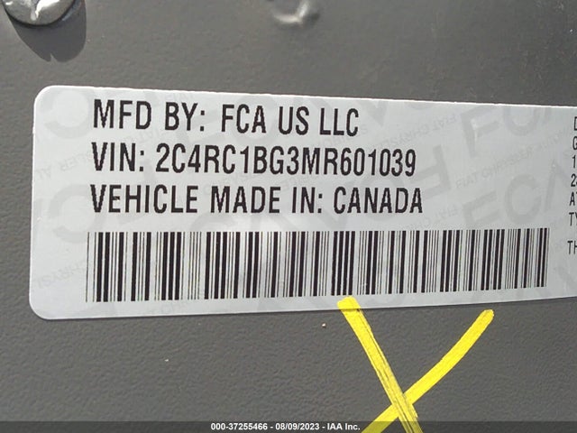 2C4RC1BG3MR601039 Chrysler Pacifica Touring L