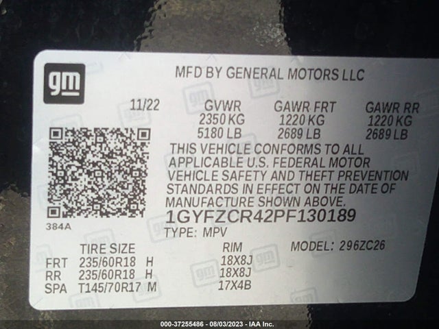 2023 Cadillac XT4, VIN: 1GYFZCR42PF130189