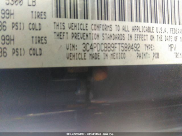 3C4PDCBB9FT580492 Dodge Journey Sxt
