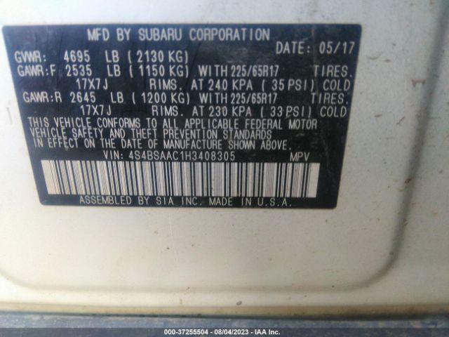 4S4BSAAC1H3408305 Subaru Outback