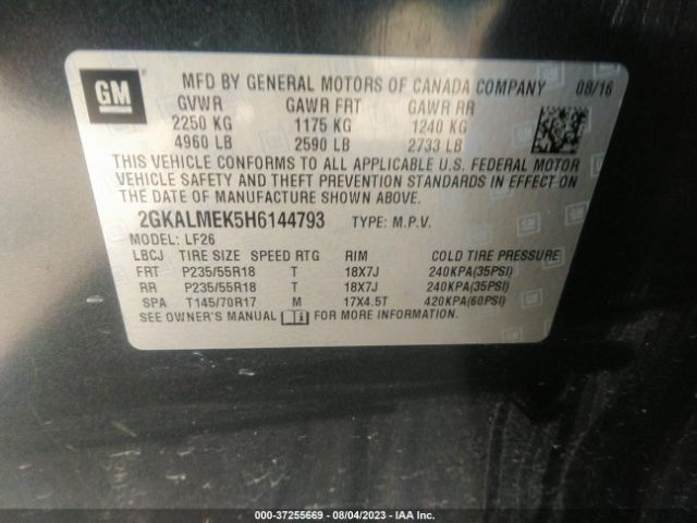 2GKALMEK5H6144793 GMC Terrain Sle