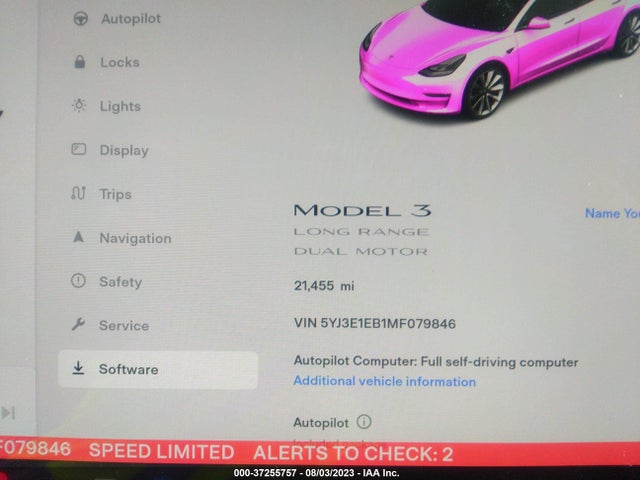 Tesla Model 3 Long Range 2021 5YJ3E1EB1MF079846 Image 7