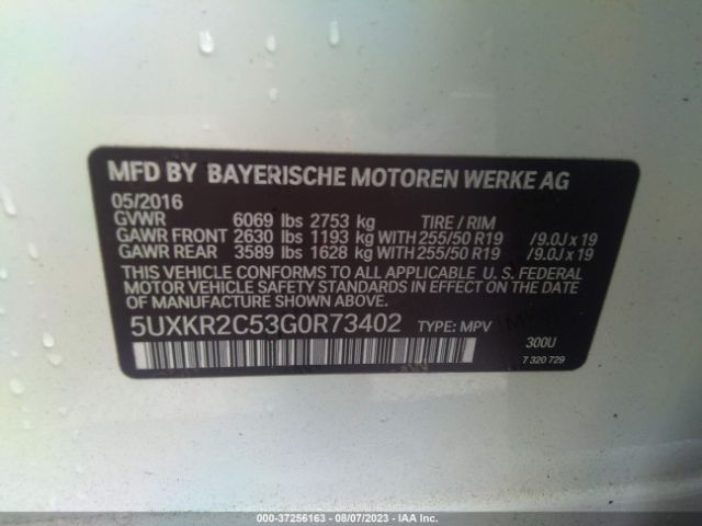 5UXKR2C53G0R73402 BMW X5 Sdrive35i