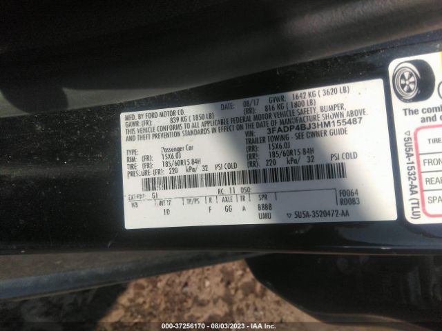 3FADP4BJ3HM155487 Ford FIESTA SE