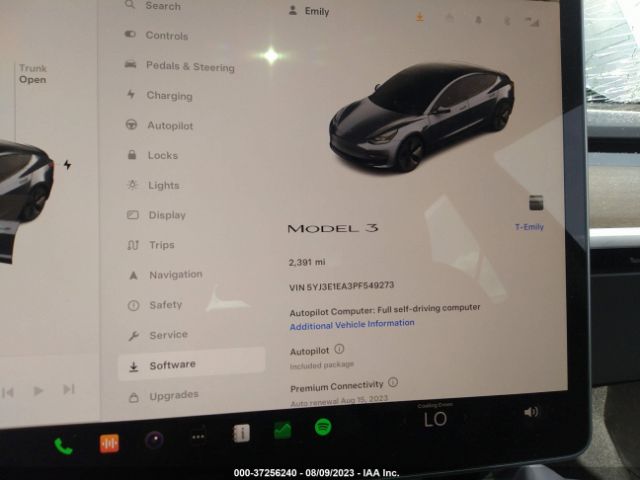 5YJ3E1EA3PF549273 Tesla MODEL 3