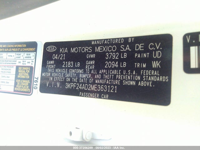 KIA Forte Lxs 2021 3KPF24AD2ME363121 Image 14
