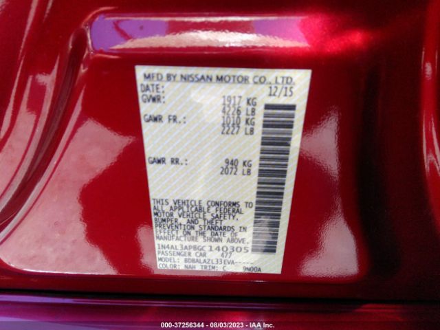 1N4AL3AP8GC140305 Nissan ALTIMA 2.5