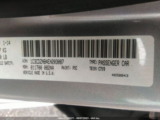1C3CDZAB4EN203087 Dodge AVENGER SE
