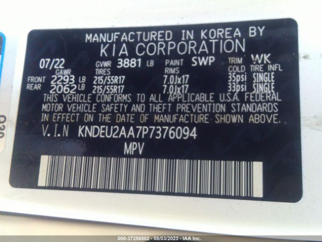 KNDEU2AA7P7376094 KIA SELTOS S