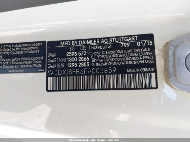 WDDXJ8FB6FA005859 Mercedes-Benz S-class S 550