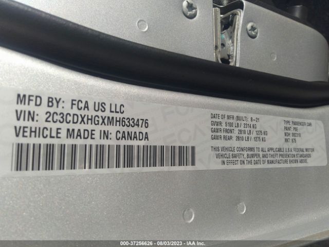 2C3CDXHGXMH633476 Dodge CHARGER GT