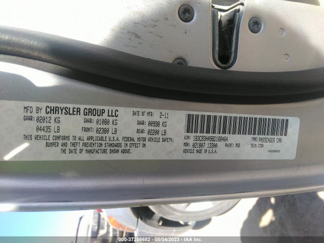 2011 DODGE CALIBER MAINSTREET VIN: 1B3CB3HA9BD168464