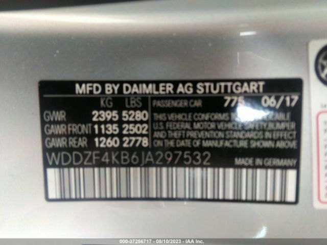 WDDZF4KB6JA297532 Mercedes-Benz E-class E 300