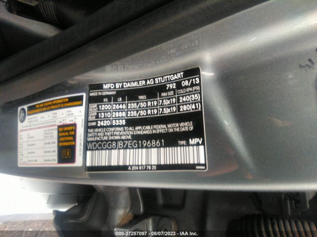 WDCGG8JB7EG196861 Mercedes-Benz Glk-class Glk 350