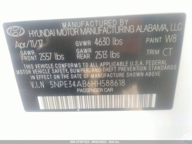 Hyundai Sonata Sport 2017 5NPE34AB6HH588618 Image 15