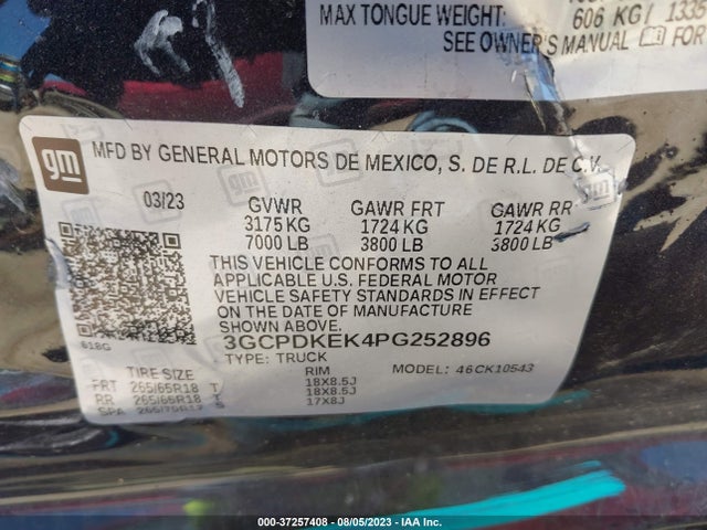 Chevrolet Silverado 1500 Lt 2023 3GCPDKEK4PG252896 Image 9