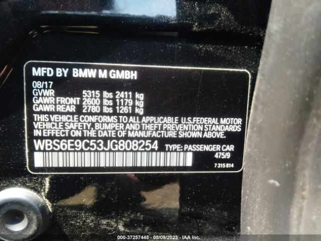 WBS6E9C53JG808254 BMW M6