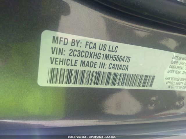 2C3CDXHG1MH566475 Dodge CHARGER GT