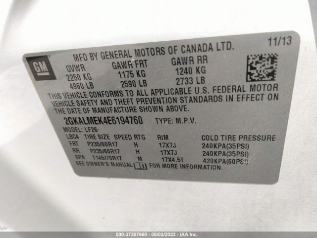 2GKALMEK4E6194760 GMC Terrain Sle