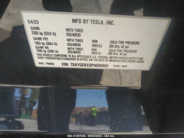 7SAYGDEE0PA099960 Tesla Model Y Long Range