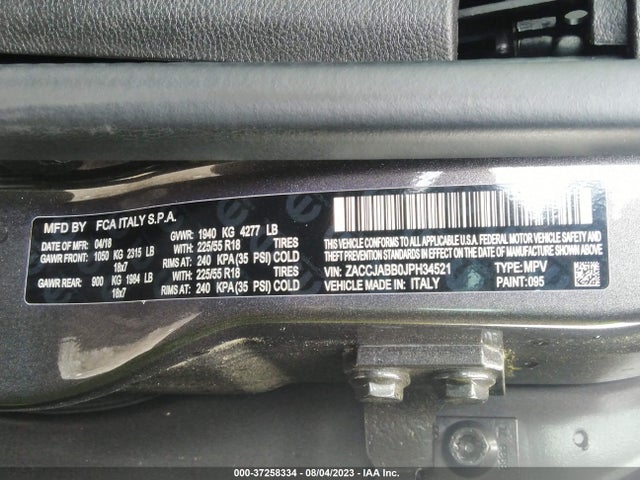 ZACCJABB0JPH34521 Jeep Renegade Altitude