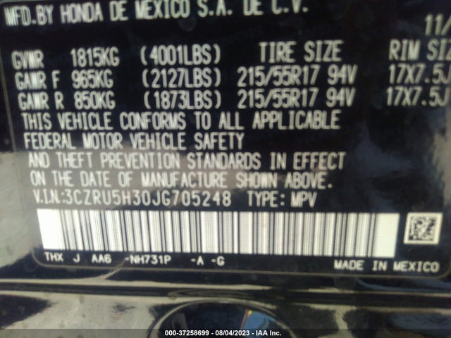 Honda HR-V LX 2018 3CZRU5H30JG705248 Image 14